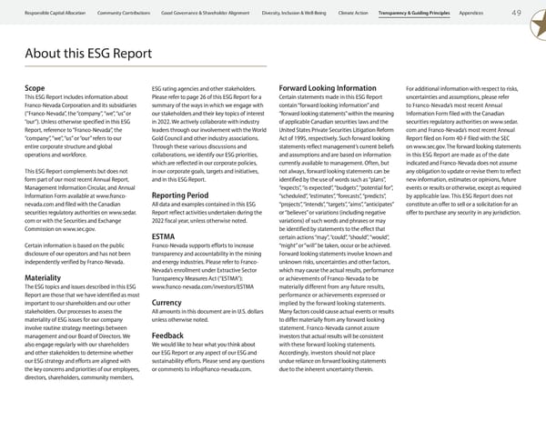 2023 ESG Report | Franco-Nevada - Page 51