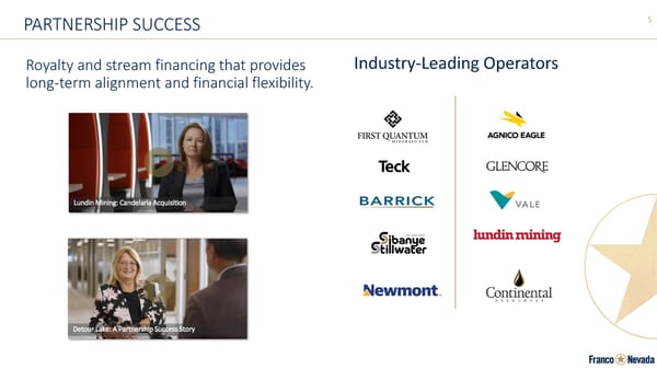 Franco-Nevada Corporate Presentation - Page 5