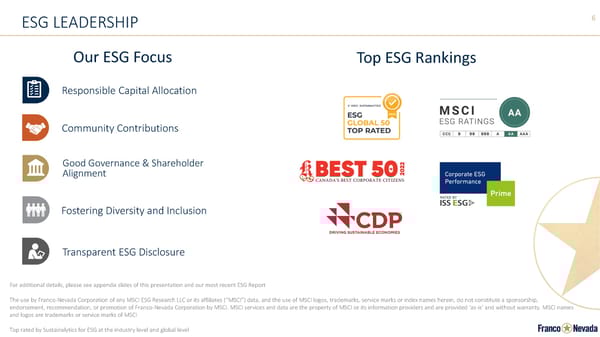 Franco-Nevada Corporate Presentation - Page 6