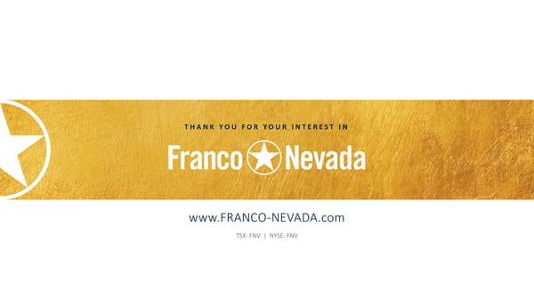 Franco-Nevada Corporate Presentation - Page 31